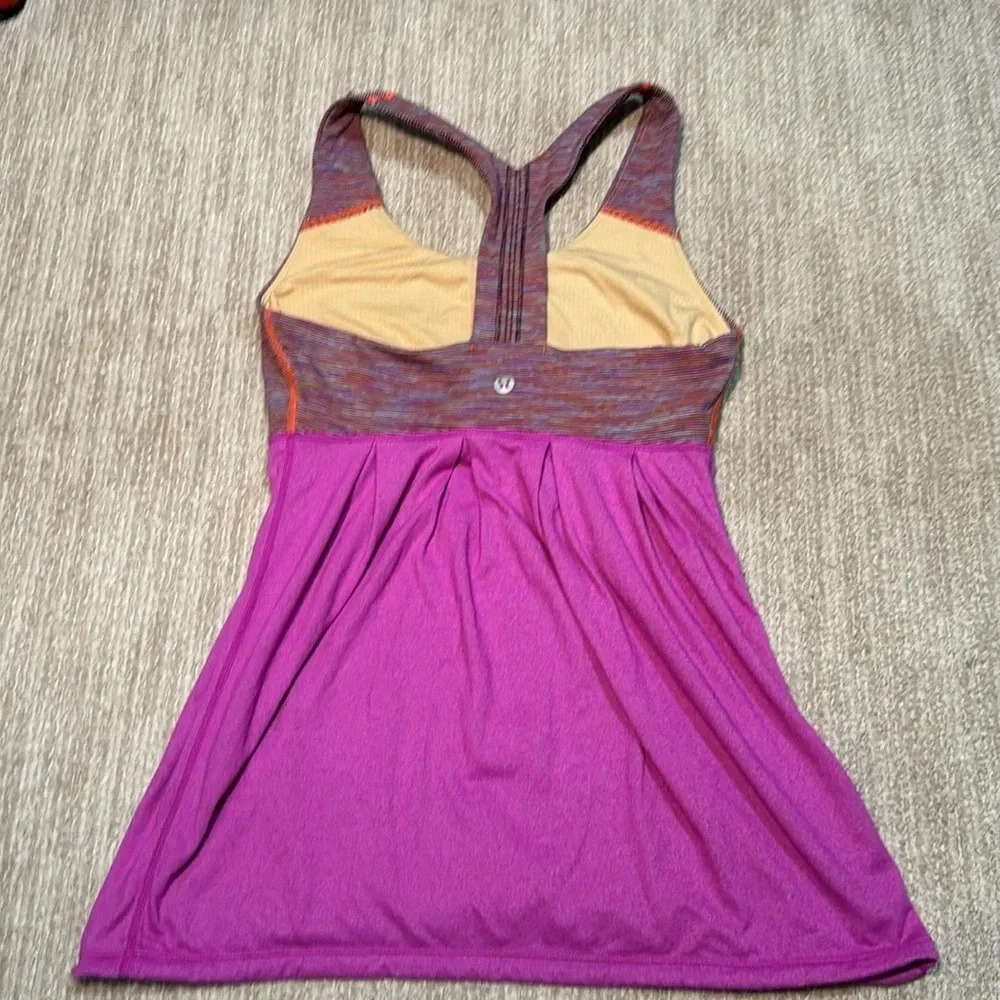 Lululemon Womens Size 4 Ultra Violet Racerback Tank Top Heathered Performance - Picture 7 of 13